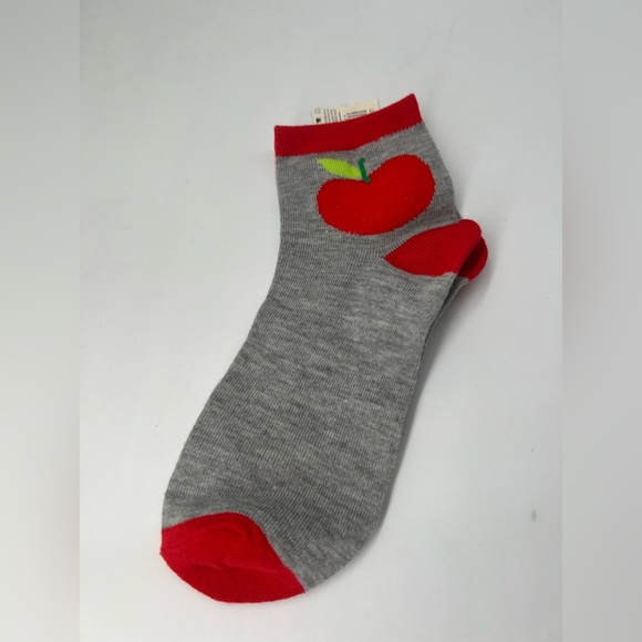 Apple teacher sock cute new 1 pair size 5-10 - Picture 2 of 4
